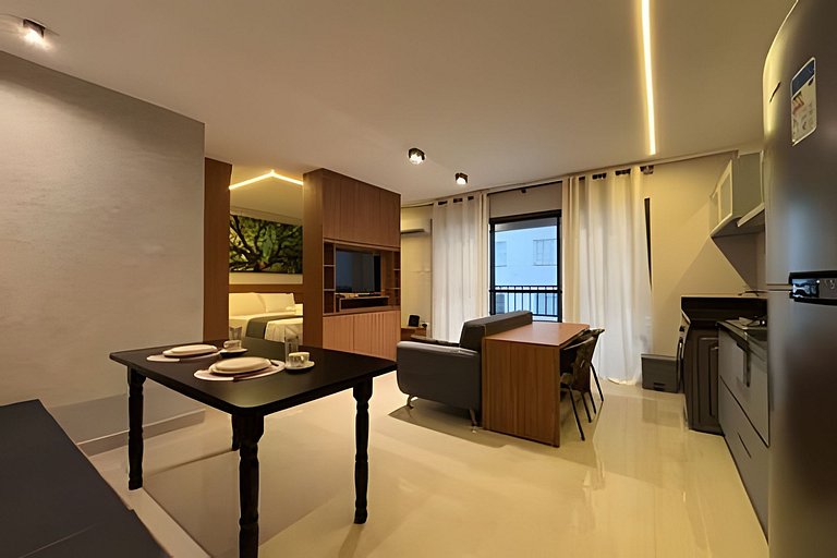 RTM70 - Flat Alto Padrão Cozinha Completa com Varanda