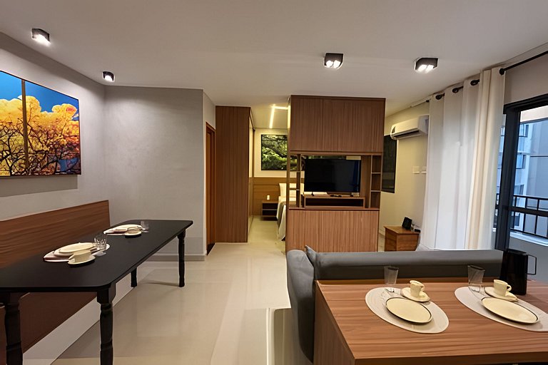 Flat Alto Padrão Cozinha Completa com Varanda - RTM70