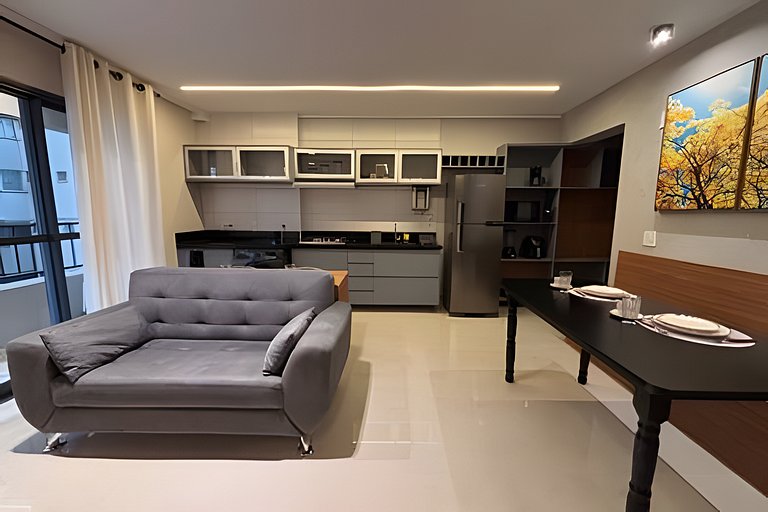 Flat Alto Padrão Cozinha Completa com Varanda - RTM70