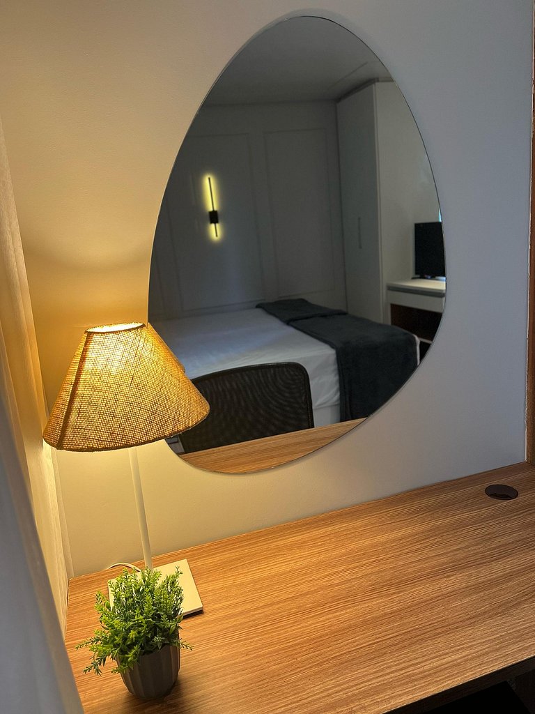 SUN30 - Flat Praça do Sol Cama Superking e Cozinha