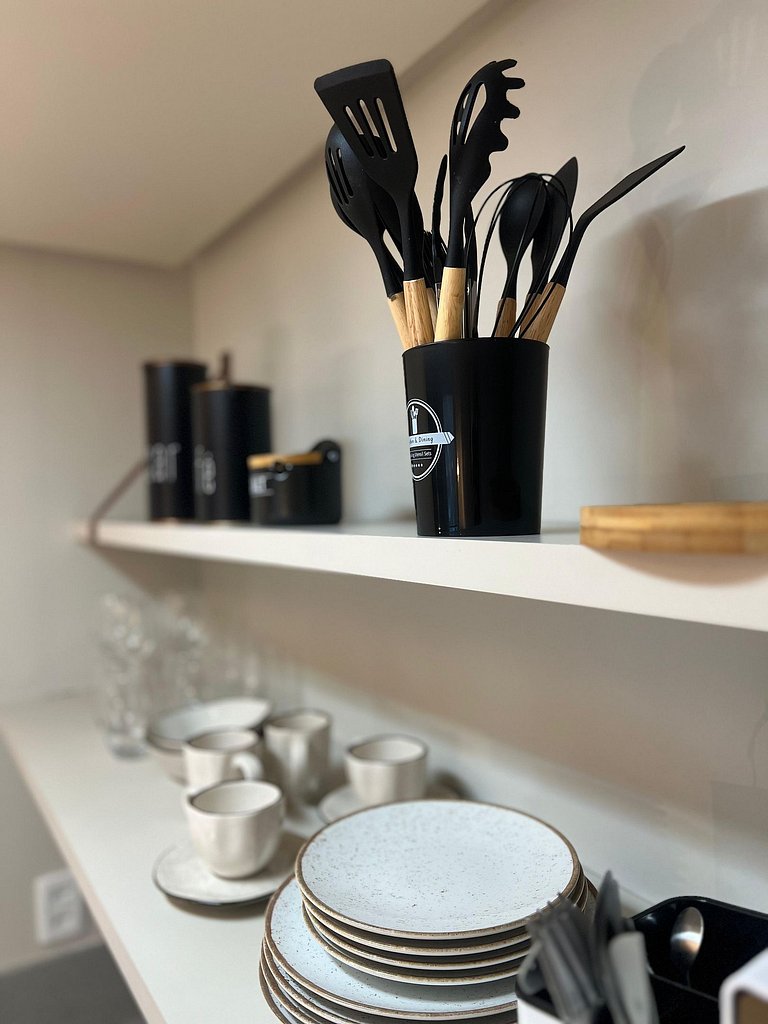 SUN30 - Flat Praça do Sol Cama Superking e Cozinha