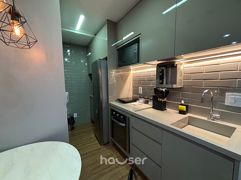 WLK26 - Flat Vista para Parque Cozinha Garagem